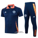 Conjunto Polo Manchester United 2024-2025 Blu