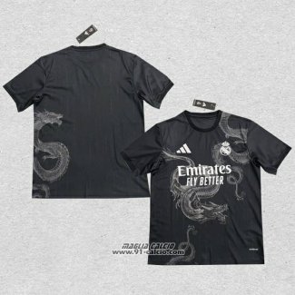 Maglia Real Madrid Dragon 2024 Nero Thailandia