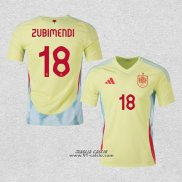 Seconda Maglia Spagna Giocatore Zubimendi 2024