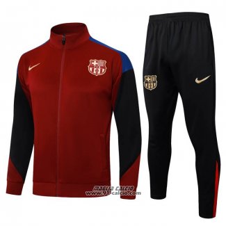 Tuta da Track Giacca Barcellona 2024-2025 Rosso e Blu