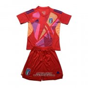 Maglia Italia Portiere Bambino 2024-2025 Rosso