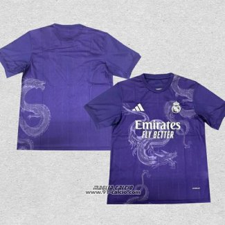 Maglia Real Madrid Dragon 2024-2025 Purpura Thailandia