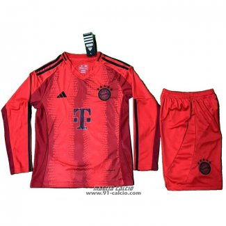 Prima Maglia Bayern Monaco Bambino Manica Lunga 2024-2025