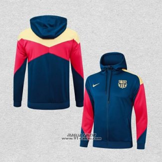 Giacca con Cappuccio Barcellona 2024-2025 Blu