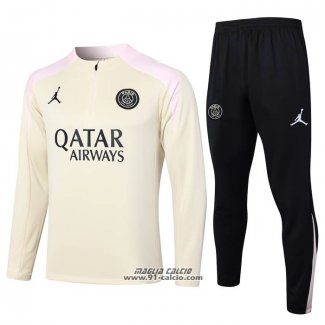 Tuta da Track Felpa Paris Saint-Germain Jordan 2024-2025 Giallo