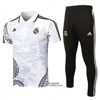 Conjunto Polo Real Madrid Dragon 2024-2025 Bianco