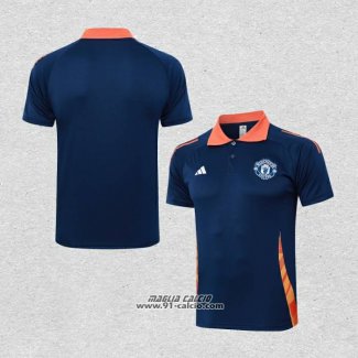 Maglia Polo Manchester United 2024-2025 Blu