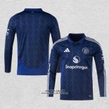 Seconda Maglia Manchester United Manica Lunga 2024-2025