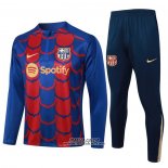 Tuta da Track Felpa Barcellona 2024-2025 Blu e Rosso