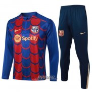 Tuta da Track Felpa Barcellona 2024-2025 Blu e Rosso