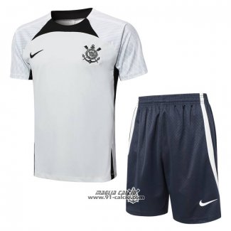 Tuta da Track Corinthians Manica Corta 2024-2025 Grigio - Pantaloncini