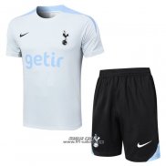 Tuta da Track Tottenham Hotspur Manica Corta 2024-2025 Grigio - Pantaloncini