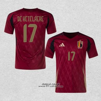 Prima Maglia Belgio Giocatore De Ketelaere 2024