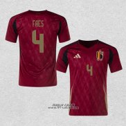 Prima Maglia Belgio Giocatore Faes 2024