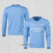 Prima Maglia Manchester City Manica Lunga 2024-2025