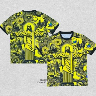 Maglia Brasile Jesus 2024-2025 Giallo Thailandia