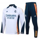 Tuta da Track Felpa Real Madrid 2024-2025 Bianco