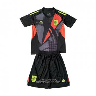 Maglia Spagna Portiere Bambino 2024 Nero