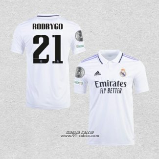 Prima Maglia Real Madrid Giocatore Rodrygo 2022-2023