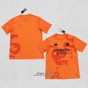 Maglia Real Madrid Dragon 2024-2025 Arancione Thailandia