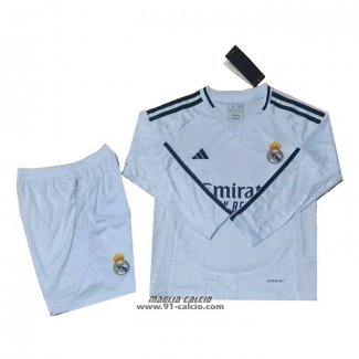 Prima Maglia Real Madrid Bambino Manica Lunga 2024-2025