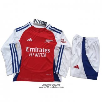 Prima Maglia Arsenal Bambino Manica Lunga 2024-2025